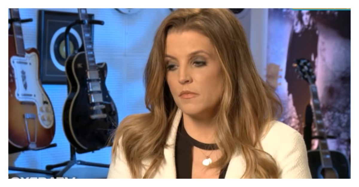 Lisa Marie Presley gives an interview.